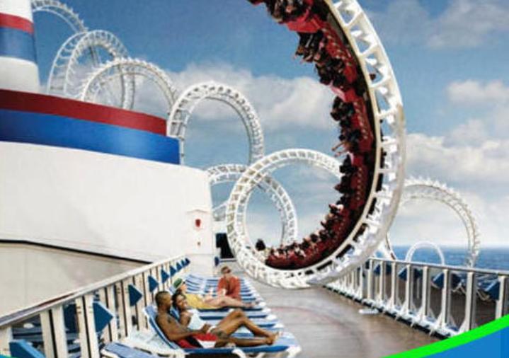 roller coaster on cruise ship